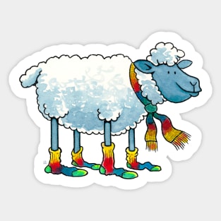 Sheep in Socks Sticker